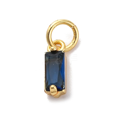Brass Pave Cubic Zirconia Charms KK-F894-13G-01-1