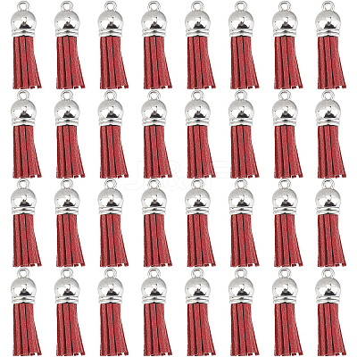 100Pcs Faux Suede Tassel Pendant Decorations FIND-SC0002-29A-1