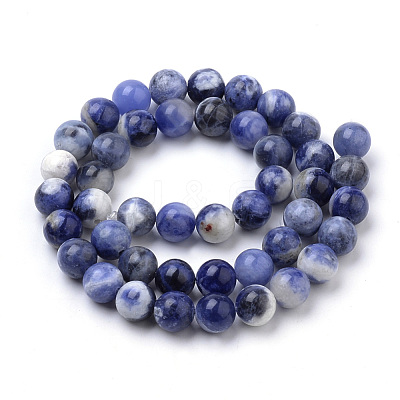 Natural South Africa Sodalite Beads Strands X-G-S259-35-8mm-1