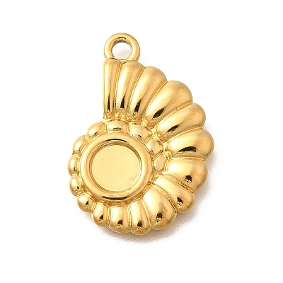 304 Stainless Steel Pendant Cabochon Settings STAS-E545-04A-G-1