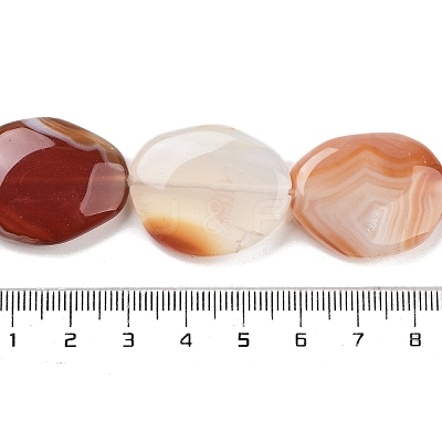 Natural Striped Agate/Banded Agate Beads Strands G-Z061-C09-04-1