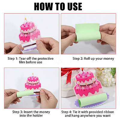 Acrylic Money Holder Card AJEW-WH0009-81-1