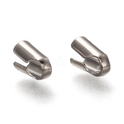 Tarnish Resistant 304 Stainless Steel Folding Crimp Ends X-STAS-G122-09P-B01-1