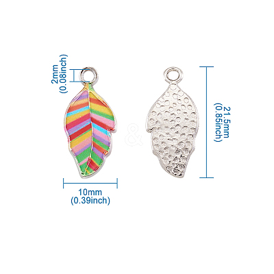 Alloy Enamel Pendants PALLOY-TAC0009-25P-C-1