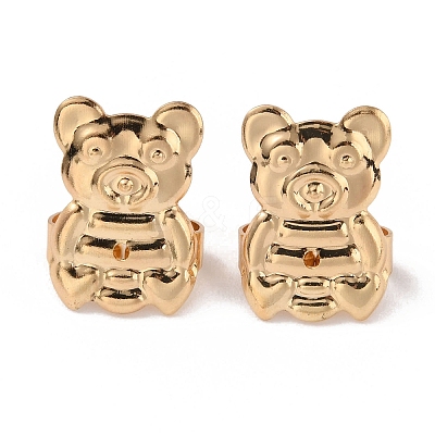 Brass Ear Nuts FIND-WH0133-06G-1