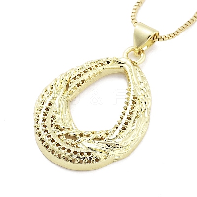 Brass Pendants Necklace NJEW-B101-02G-03-1