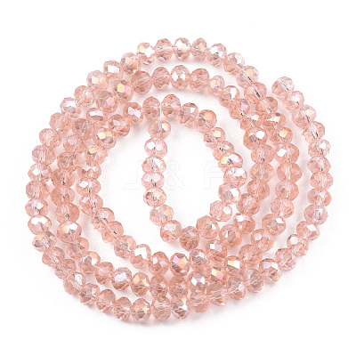 Electroplate Glass Beads Strands EGLA-A034-T6mm-B32-1