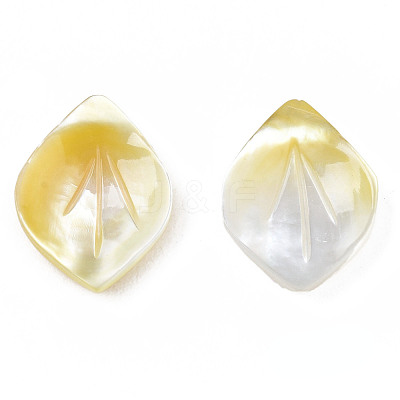 Natural Yellow Shell Pendants SSHEL-S258-101B-1