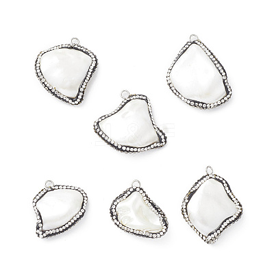 Natural Freshwater Shell Pendants SHEL-F005-08A-1