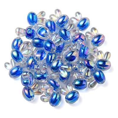 UV Plating Rainbow Iridescent Acrylic Beads X1-PACR-E001-05A-1