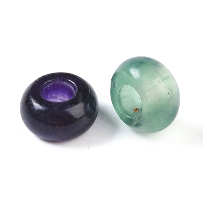 Natural Fluorite European Beads G-G740-14x8mm-41-1