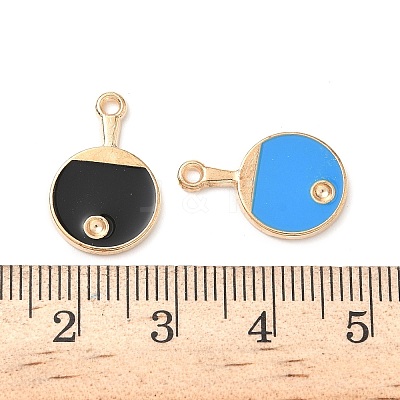Alloy Enamel Pendant Rhinestone Settings ENAM-F154-01KCG-1
