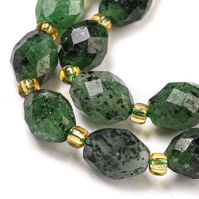 Natural Ruby in Zoisite Beads Strands G-N342-50-1
