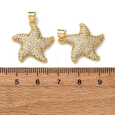 Brass Micro Pave Cubic Zirconia Pendants KK-A271-07B-G-1