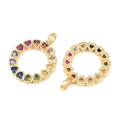 Brass Micro Pave Colorful Cubic Zirconia Pendants KK-L275-71H-G-1