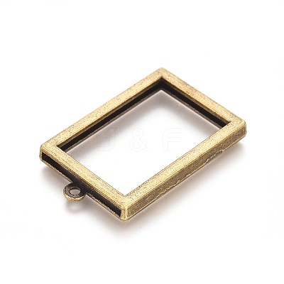 Rack Plating Alloy Photo Locket Pendants PALLOY-WH0068-03AB-1