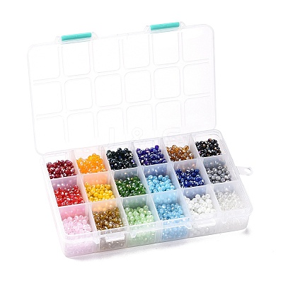 18 Colors Electroplate Glass Beads EGLA-JP0002-03B-4mm-1