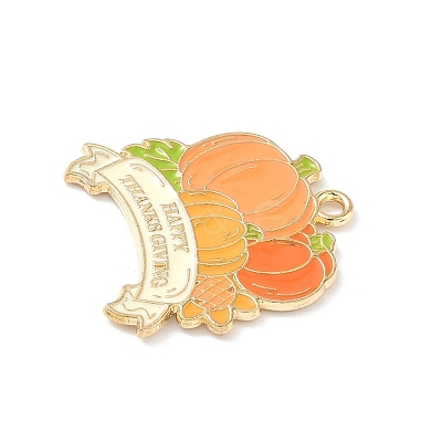 Thanksgiving Day Alloy Enamel Pendants ENAM-I076-01G-13-1