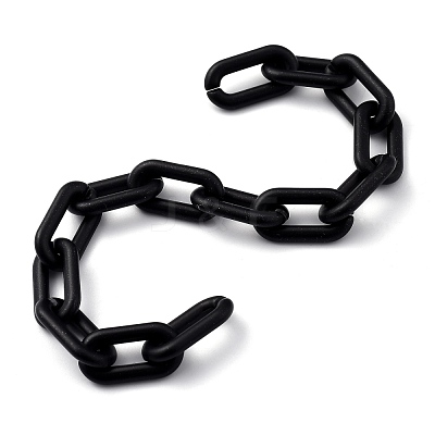 Handmade Spray Painted CCB Plastic Cable Chains AJEW-JB00729-01-1