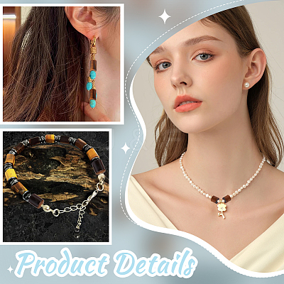 57Pcs 3 Styles Natural Tiger Eye Beads Sets G-WR0001-04-1