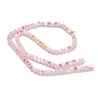 Electroplate Glass Beads Strands GLAA-Q105-02K-1