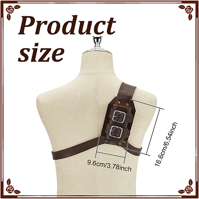 PU Leather Sword Holster Sword Back Sheath for Medieval Renaissance Cosplay Props AJEW-WH0248-583-1