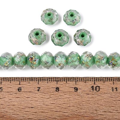 Handmade Foil Glass Beads FOIL-Q001-02C-1