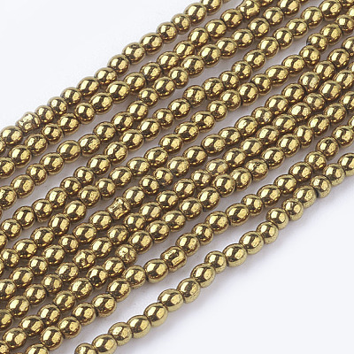 Non-Magnetic Synthetic Hematite Beads Strands G-G091-2mm-1-1