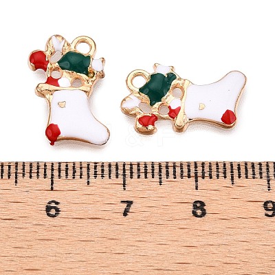 Christmas Theme Alloy Enamel Pendants ENAM-T020-10X-1