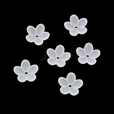 Acrylic Frosted Bead Caps AC-CBA81FF-02-1