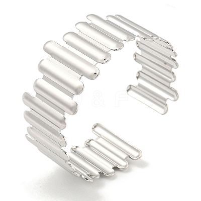 Non-Tarnish Exaggerated 304 Stainless Steel Cuff Bangles for Women BJEW-P331-04P-1