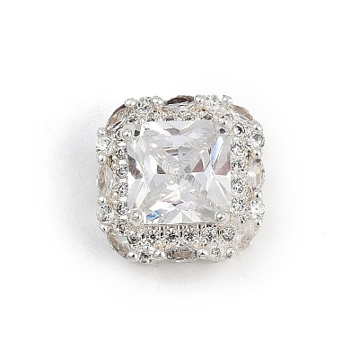 Hollow Rack Plating Brass Cubic Zirconia Beads KK-L236-13S-02-1