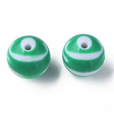 Opaque Striped Acrylic Beads MACR-S373-27C-07-1