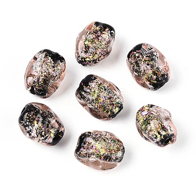 Handmade Foil Lampwork Beads Strands FOIL-T008-07A-1