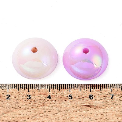 UV Plating Transparent Acrylic Beads X-OACR-Z013-04-1