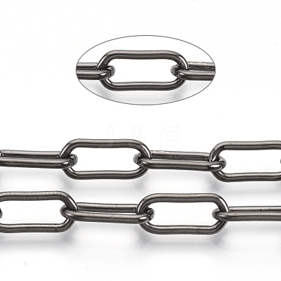 Unwelded Iron Paperclip Chains CH-S125-09B-B-1