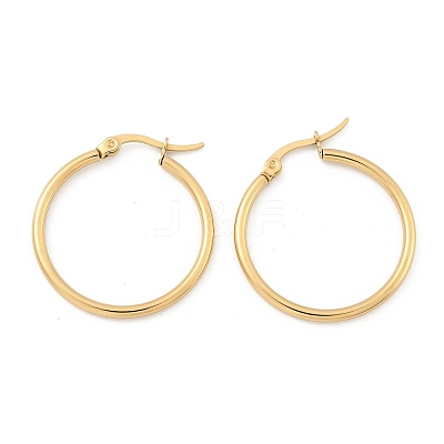 Ion Plating(IP) 304 Stainless Steel Hoop Earrings EJEW-N0016-11G-D-1