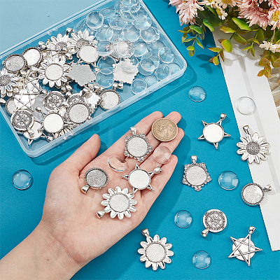 DIY Blank Dome Geometric Pendant Making Kit DIY-NB0007-92-1
