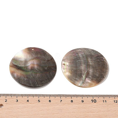 Natural Black Lip Shell Pendant BSHE-H018-18-1
