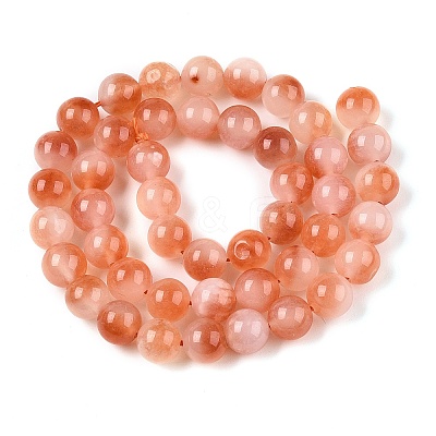 Dyed Natural White Jade Beads Strands G-T138-8mm-210-33-1