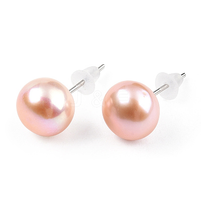 Natural Pearl Stud Earrings PEAR-N020-08B-1