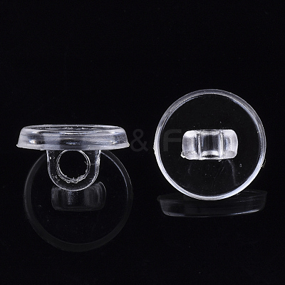 Transparent AS Plastic Charm Base Settings X-FIND-T064-011-1