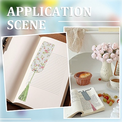 DIY Bookmark Making Kits. with Transparent Acrylic & Polyester Tassel Decoration DIY-SP0001-92B-1