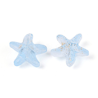 Frosted Glass Beads FGLA-T005-01B-1