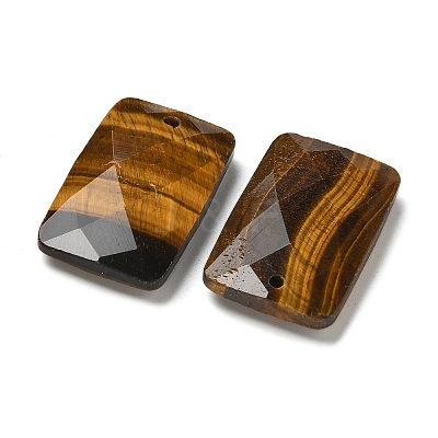 Natural Tiger Eye Pendants G-Z071-04F-1