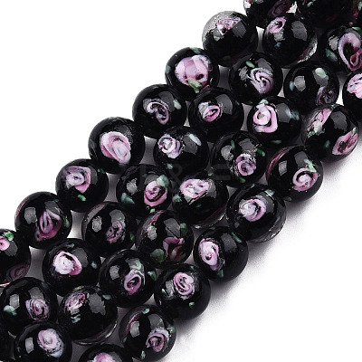 Handmade Lampwork Beads Strands LAMP-N021-45A-1