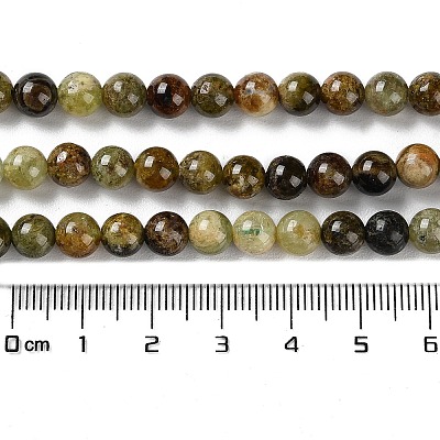 Natural Green Garnet Beads Strands G-Z034-B14-01-1