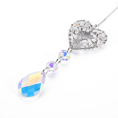 Natural Gemstone Big Pendants G-N333-008F-1