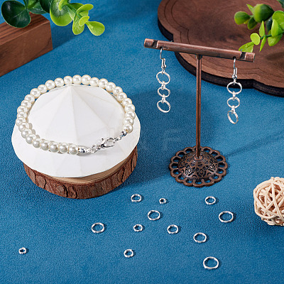 20Pcs 5 Styles 925 Sterling Silver Split Rings STER-TA0001-49-1