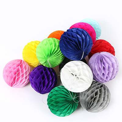Paper Honeycomb Ball AJEW-WH0003-20cm-01-1